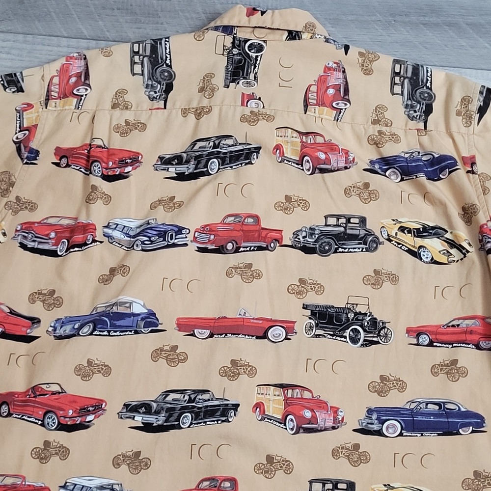 🚗Reyn Spooner Classic Cars Shirt Mens Large Vintage Auto Print Made in Hawaii - Picture 9 of 14